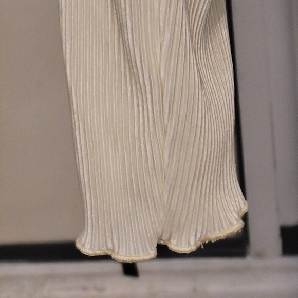 Beige Botany Plissé Shirt - Ivory Size S - Picture 7 of 9